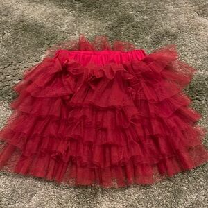 FREE WITH BUNDLE! Burgundy Red Tulle Tutu Skirt 3T